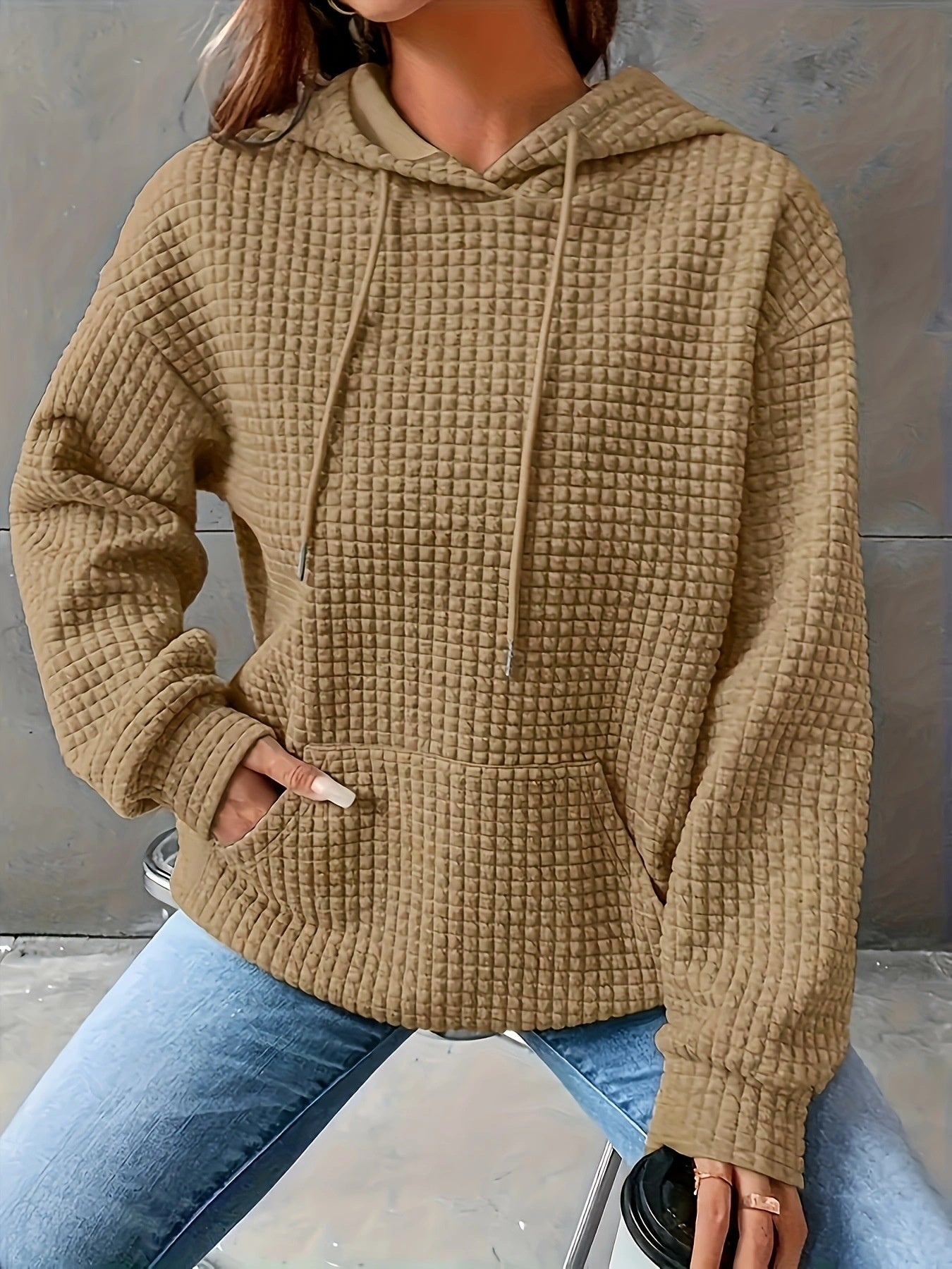Women's Loose Casual Solid Color Long-sleeved Sweater