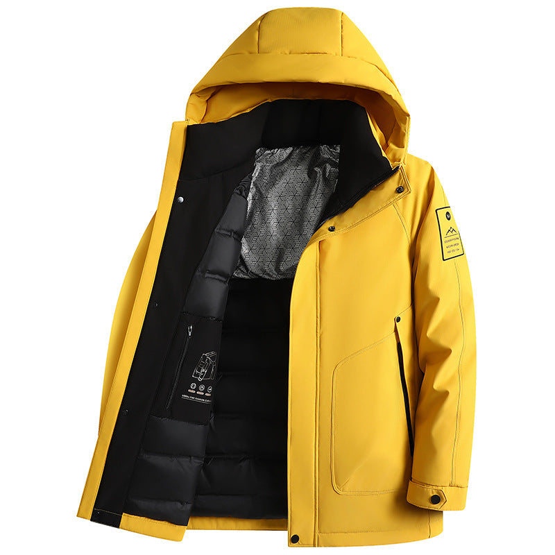 Outdoor Same White Duck Down Hooded Jacket