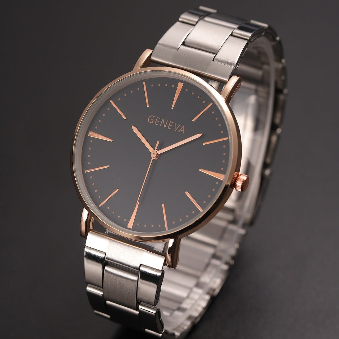Ultra-thin Men's And Women's Steel Belt Quartz Watch Student Outdoor Casual Sports