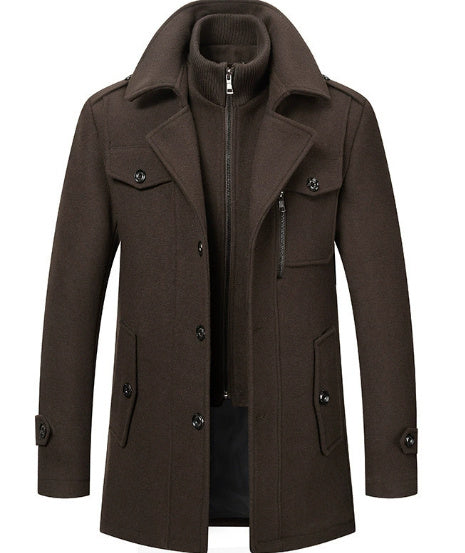 Cold-resistant Plus Cotton Woolen Men's Jacket