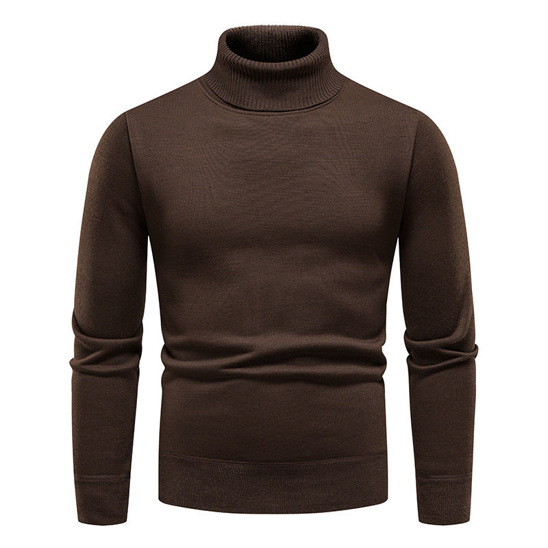 Autumn And Winter Velvet Thickening Sweater Knitwear Men's Turtleneck