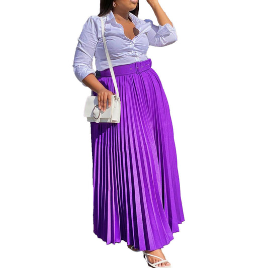 Women's Elegant Pleated Personality Big Skirt