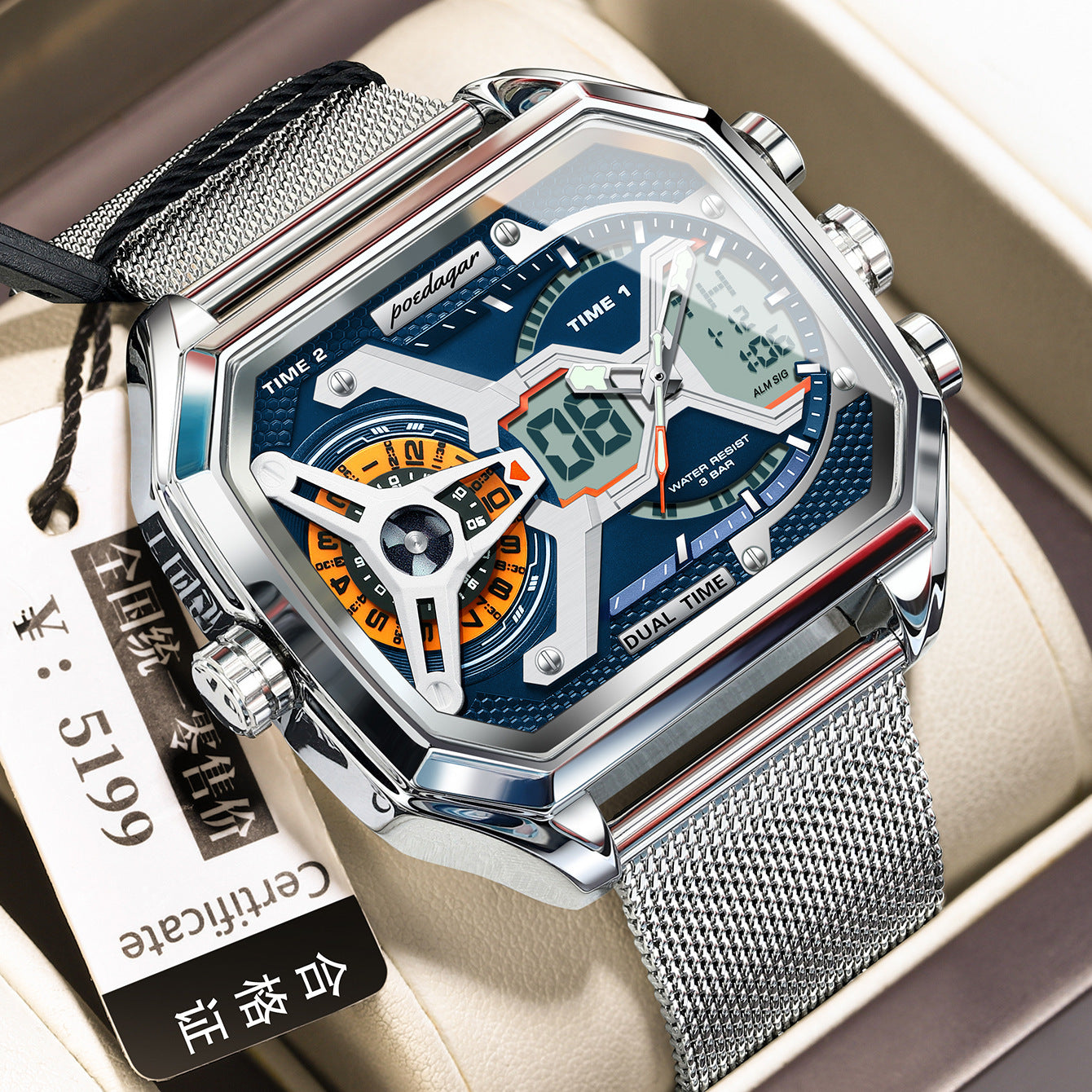 Multifunctional Waterproof Luminous New Men's Watch