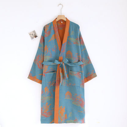 Spring And Autumn Thin Cotton Retro Loose Home Wear