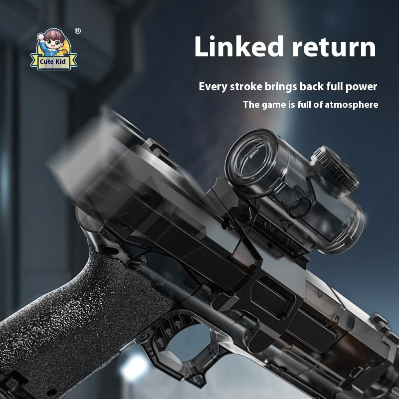 LED Lights Electric Water Guns Children Simulated Shooting Recoil Powerful Automatic Water Spray Gun Kids Summer Outdoor Toys