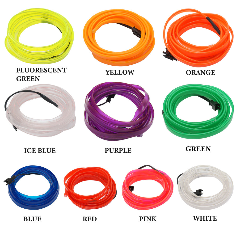 Car Interior Lighting El Cold Light Band Edge Wide Edge Car Atmosphere Lamp 1M2M3M 5M Luminous Line Set