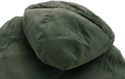 Men's Plus Size Lambswool Hooded Cotton Jacket