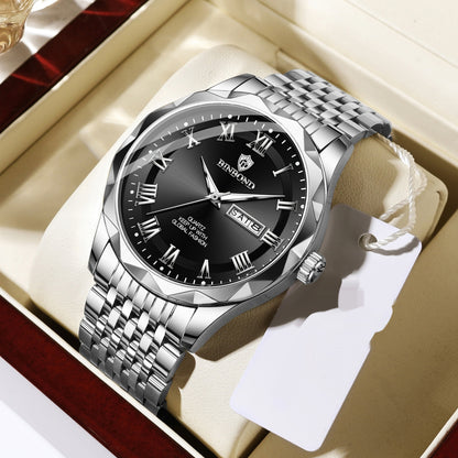 Fashion Double Calendar Quartz Watch Waterproof Men's Watch