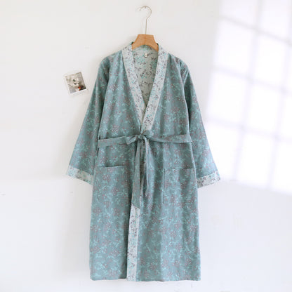 Spring And Autumn Thin Cotton Retro Loose Home Wear