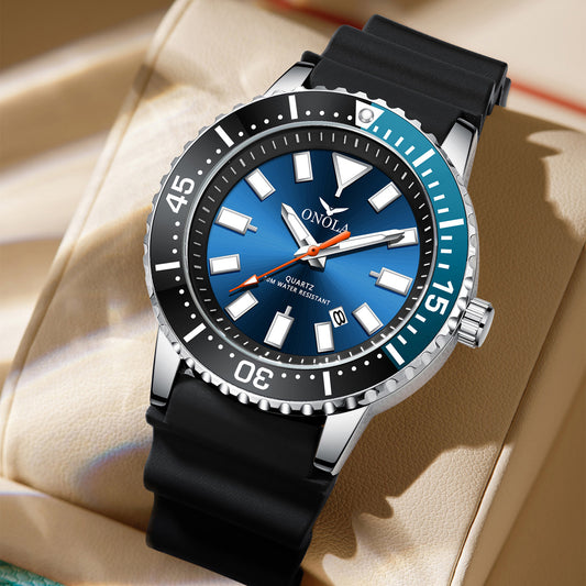 Business Casual Men's Watch Waterproof Tape Quartz Watch