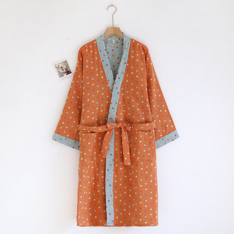 Spring And Autumn Thin Cotton Retro Loose Home Wear