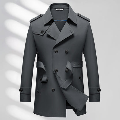 Men's Business Trench Coat Non-ironing Texture