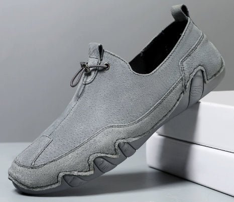 Leather Casual Men's Shoes Breathable Slip-on