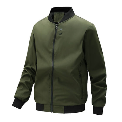 Men's Fashion Baseball Uniform Stand-up Collar Casual Jacket