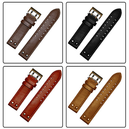 Suitable For Khaki Field First Layer Cowhide Watch Strap 22 Mm20mm