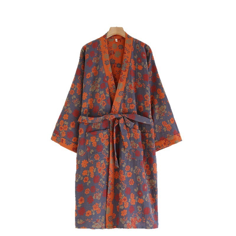 Spring And Autumn Thin Cotton Retro Loose Home Wear