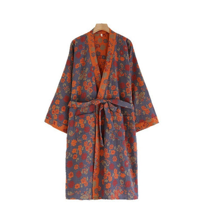 Spring And Autumn Thin Cotton Retro Loose Home Wear