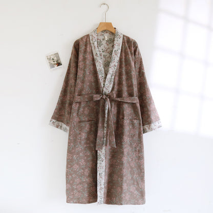 Spring And Autumn Thin Cotton Retro Loose Home Wear