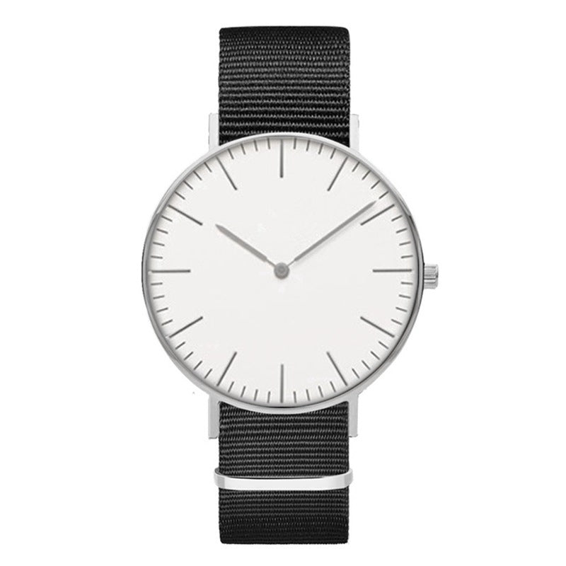 Steel strap watch double needle rose gold ultra-thin quartz men's watch