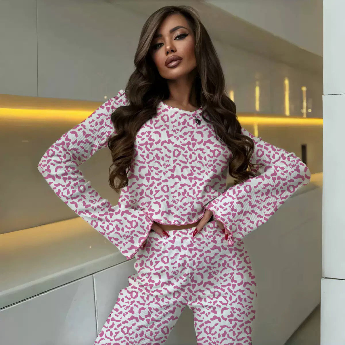 Leopard Print Pajamas Women's Underwear Trousers