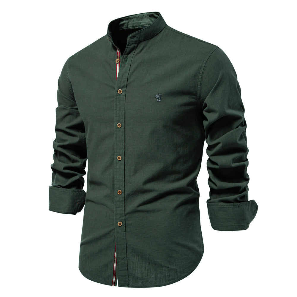 Japanese Style Long Sleeve Shirt Men's Fashion Summer Cotton And Linen