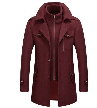 Cold-resistant Plus Cotton Woolen Men's Jacket