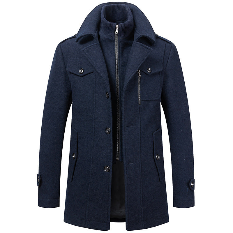 Cold-resistant plus cotton woolen men's jacket