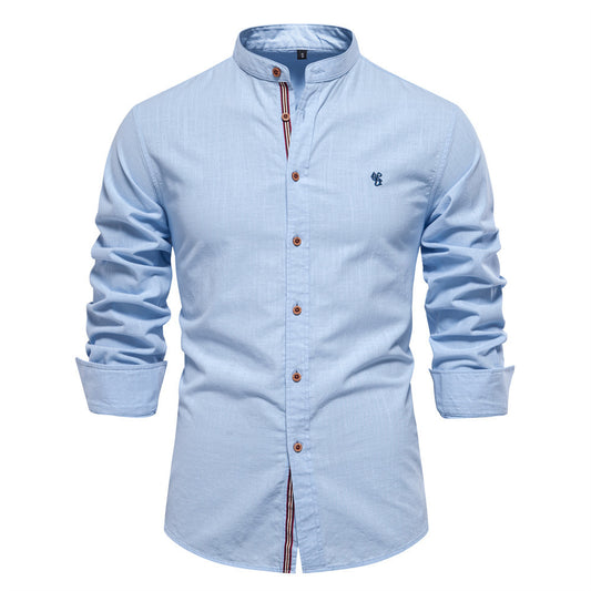 Japanese Style Long Sleeve Shirt Men's Fashion Summer Cotton And Linen