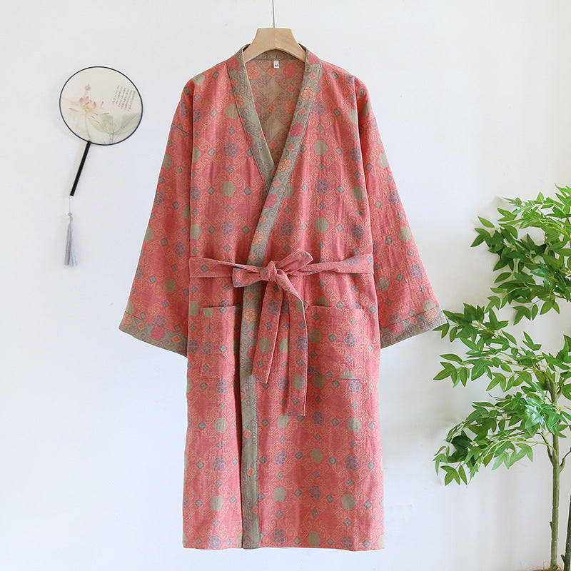 Spring And Autumn Thin Cotton Retro Loose Home Wear