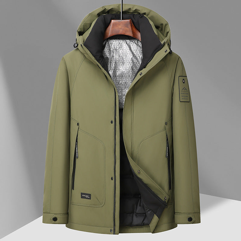 Outdoor Same White Duck Down Hooded Jacket