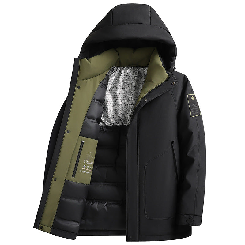 Outdoor Same White Duck Down Hooded Jacket