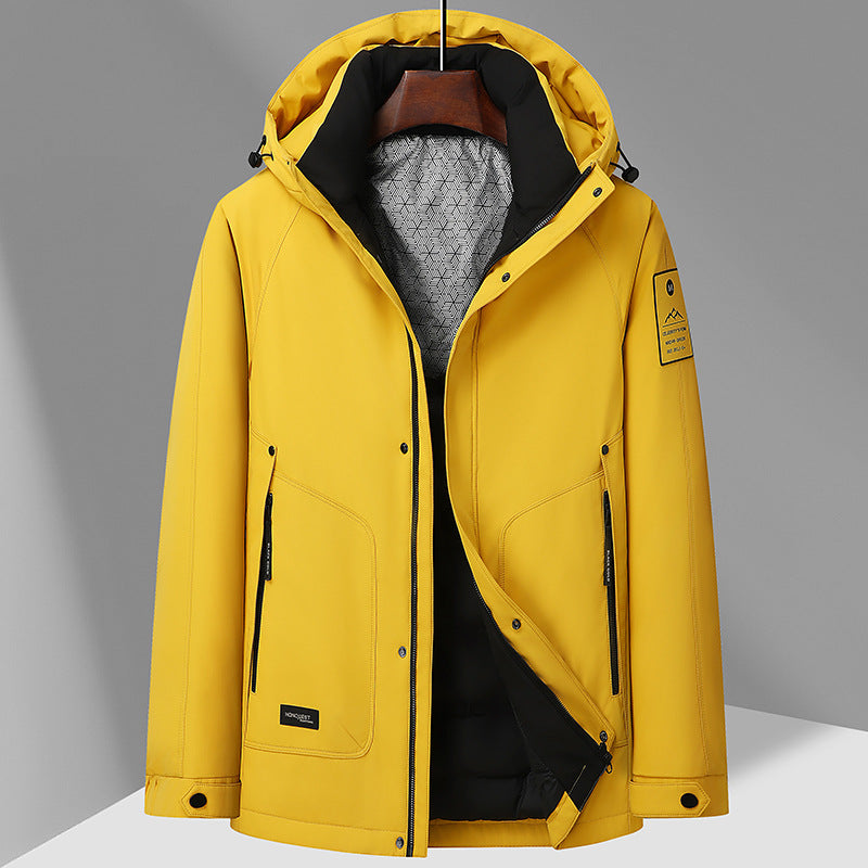 Outdoor Same White Duck Down Hooded Jacket