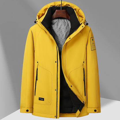 Outdoor Same White Duck Down Hooded Jacket