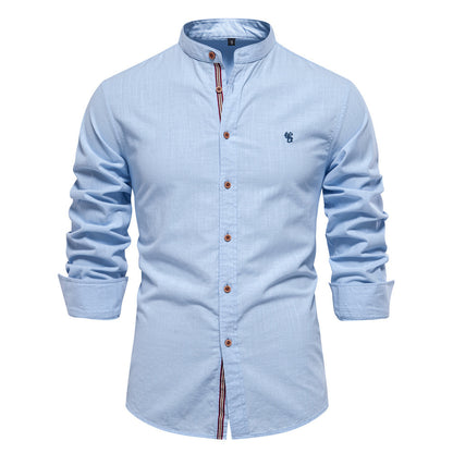 Japanese Style Long Sleeve Shirt Men's Fashion Summer Cotton And Linen