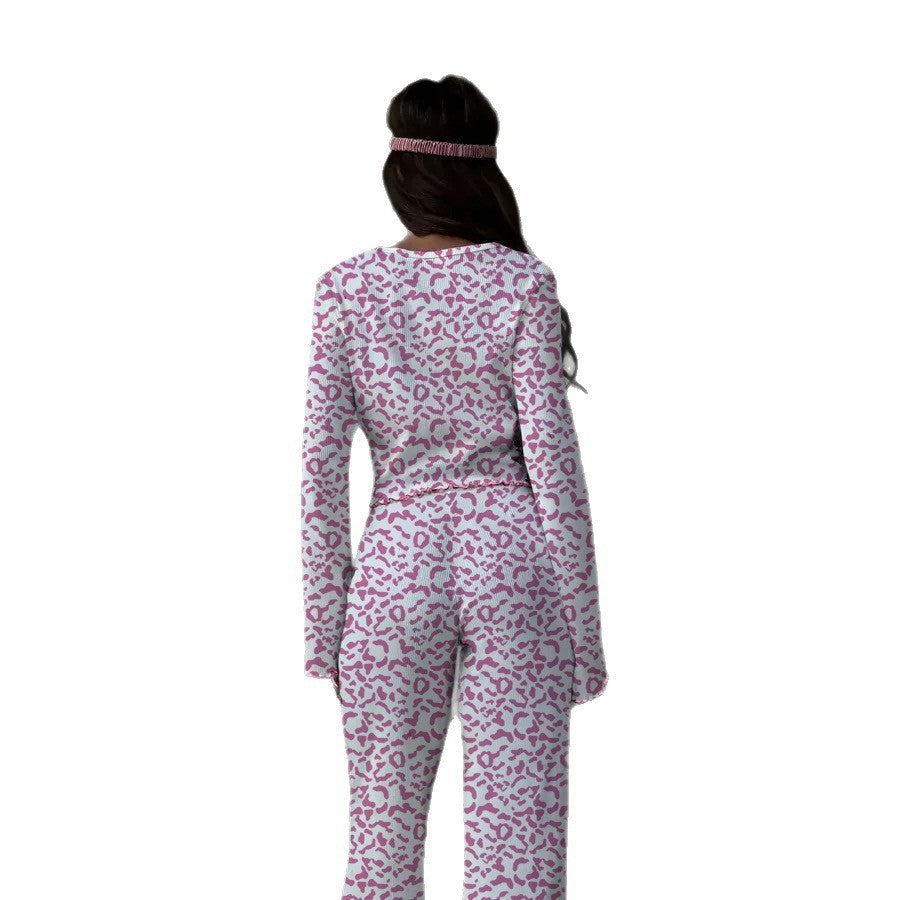 Leopard Print Pajamas Women's Underwear Trousers