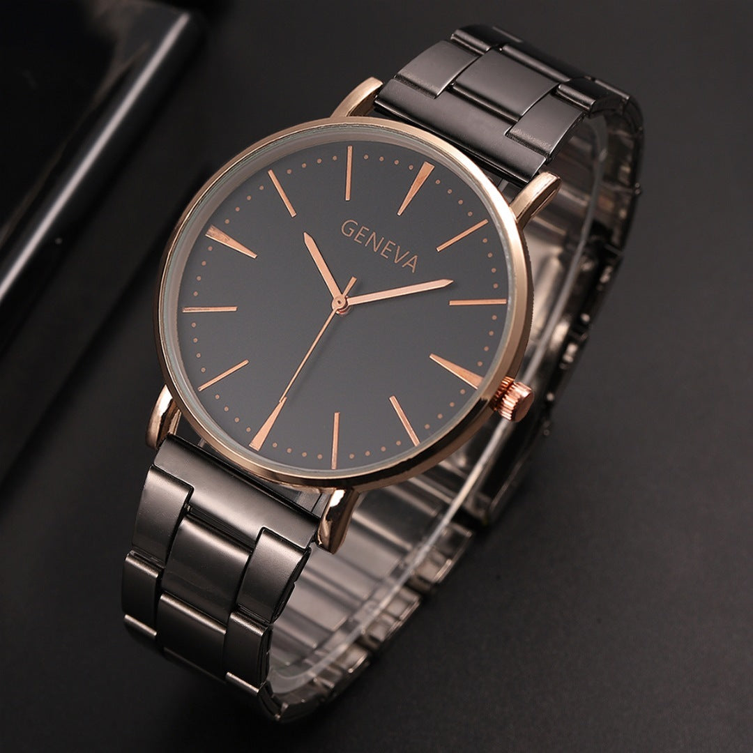 Ultra-thin Men's And Women's Steel Belt Quartz Watch Student Outdoor Casual Sports