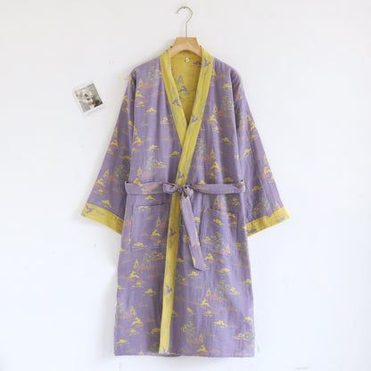 Spring And Autumn Thin Cotton Retro Loose Home Wear