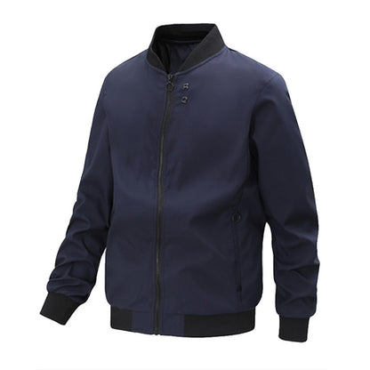 Men's Fashion Baseball Uniform Stand-up Collar Casual Jacket