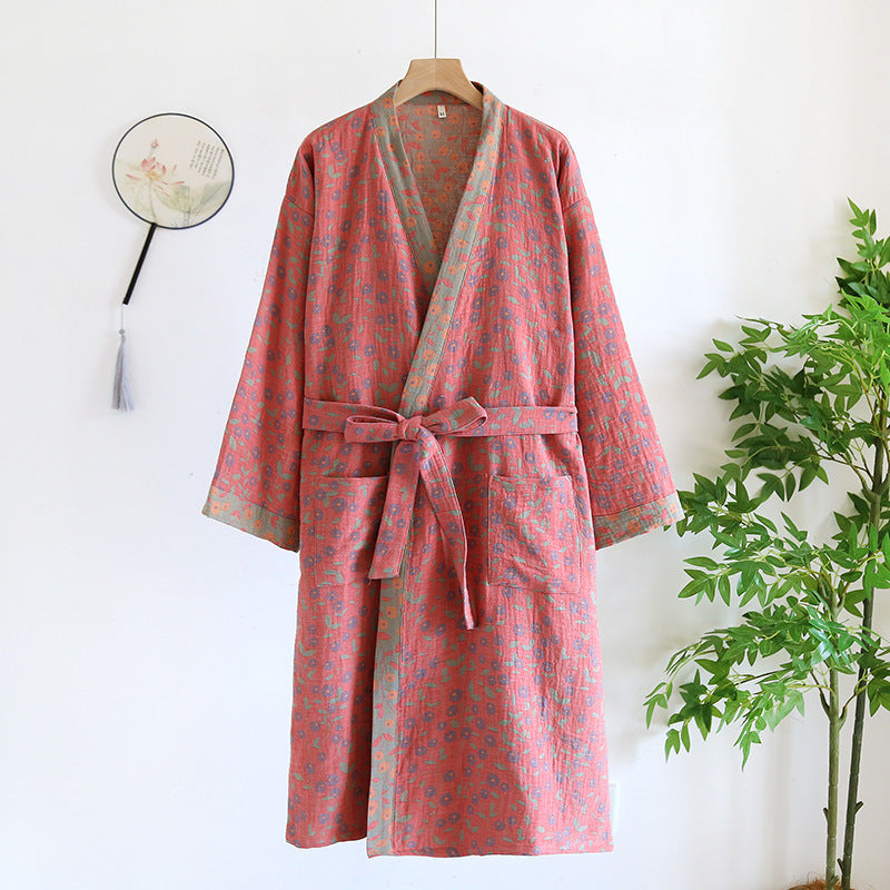 Spring And Autumn Thin Cotton Retro Loose Home Wear