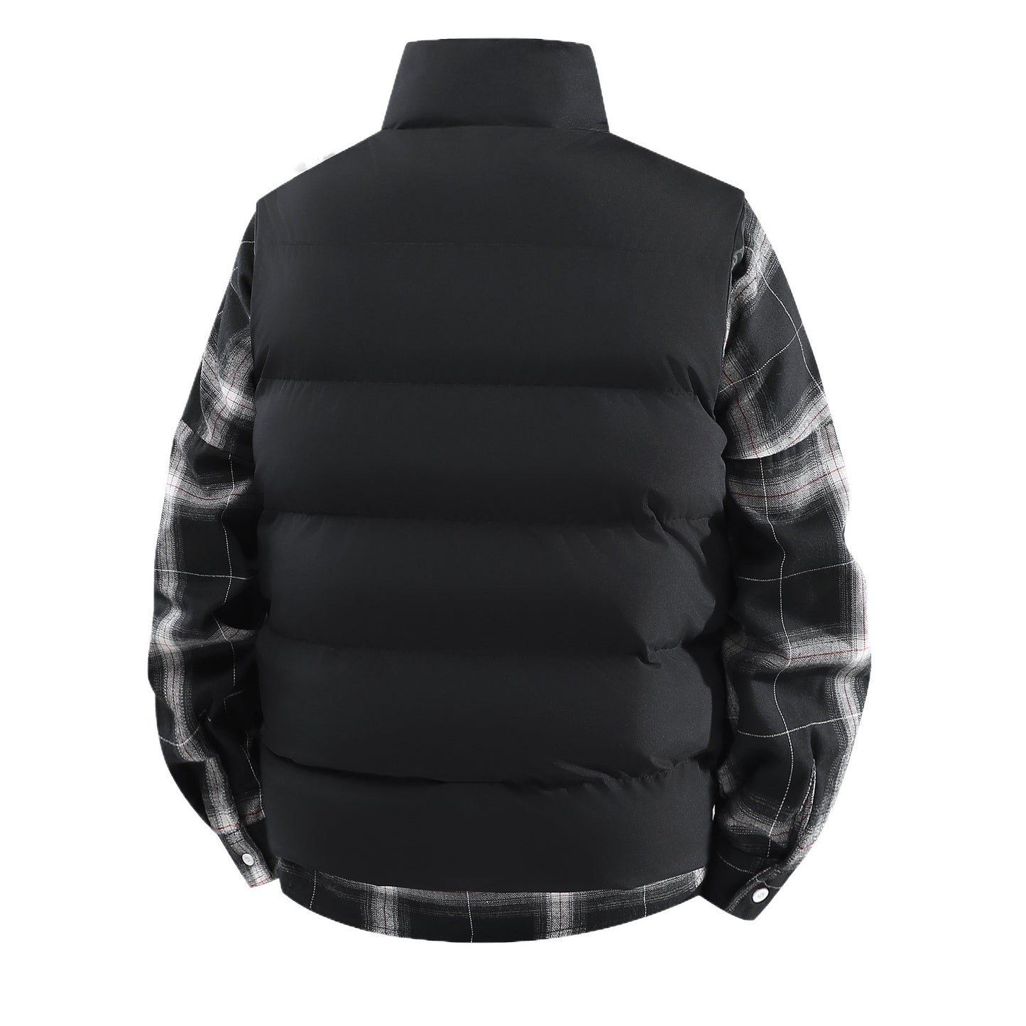 Men's Plus Size Loose Leisure Warm Stand Collar Vest Coat