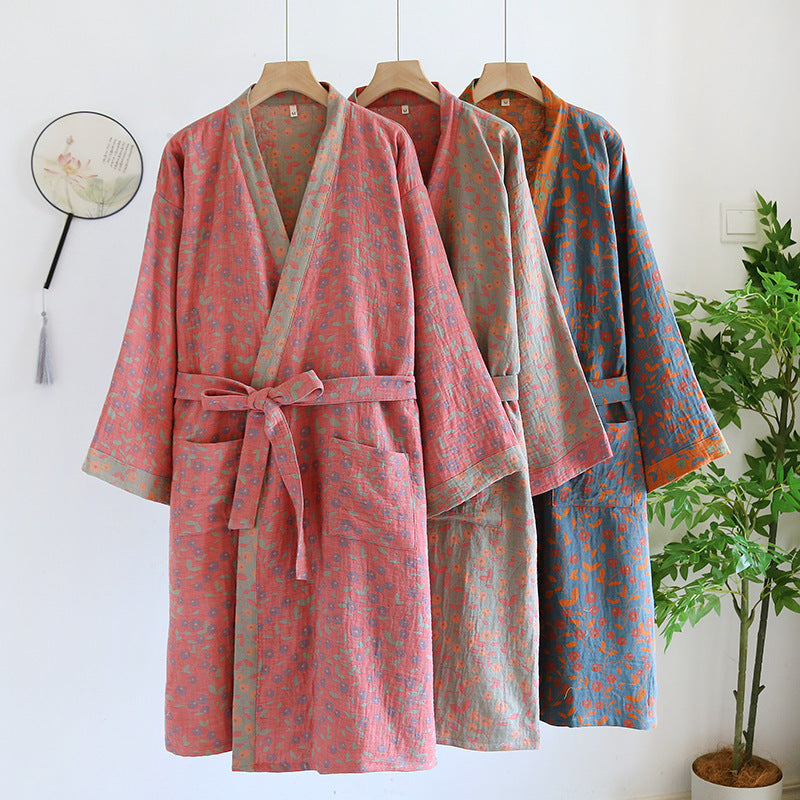 Spring And Autumn Thin Cotton Retro Loose Home Wear