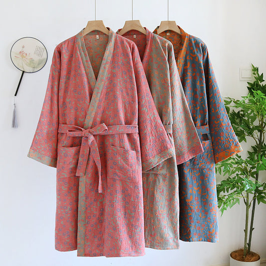 Spring And Autumn Thin Cotton Retro Loose Home Wear