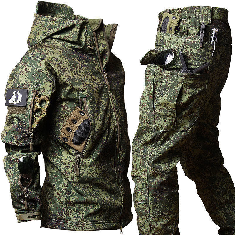 Winter Men's Camouflage Workwear And Assault Suit Set