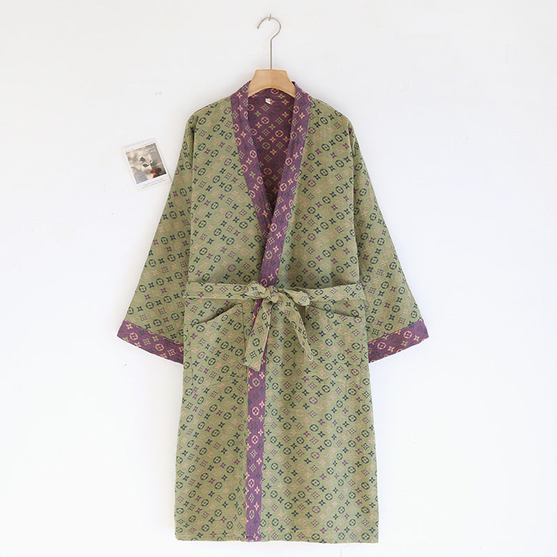 Spring And Autumn Thin Cotton Retro Loose Home Wear