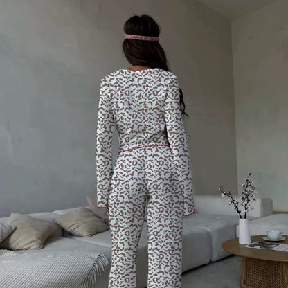Leopard Print Pajamas Women's Underwear Trousers