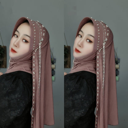 Hard Brim Heavy Industry Tassel Wrapped Scarf