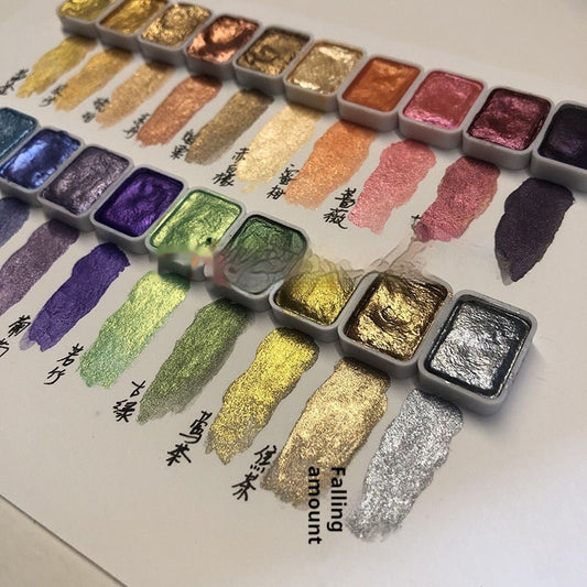 Traditional Chinese Painting Mineral Pearlescent Watercolor