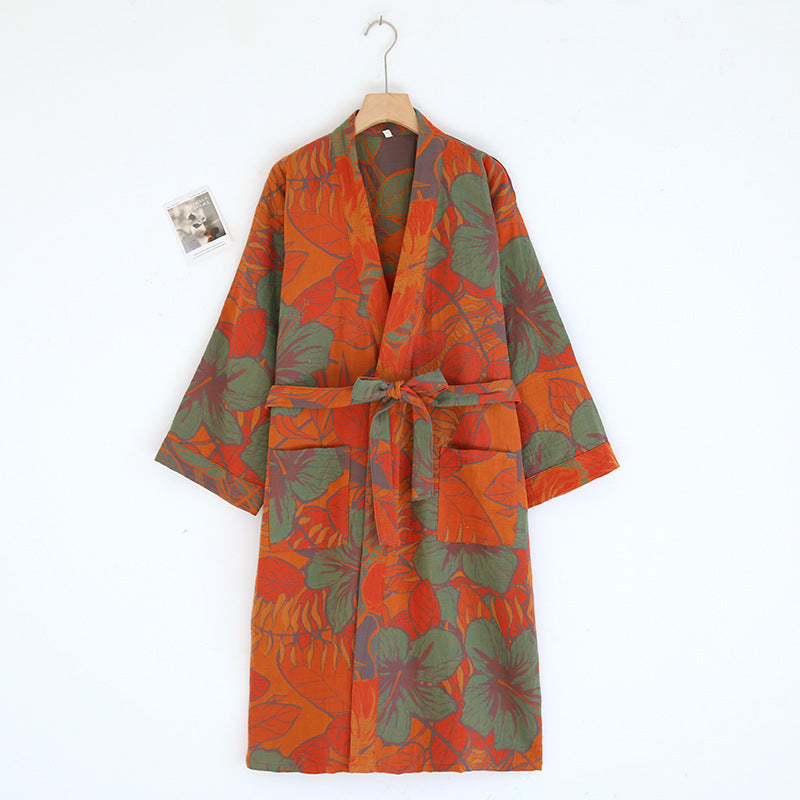 Spring And Autumn Thin Cotton Retro Loose Home Wear