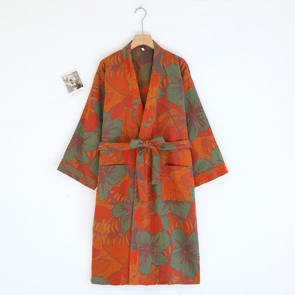 Spring And Autumn Thin Cotton Retro Loose Home Wear