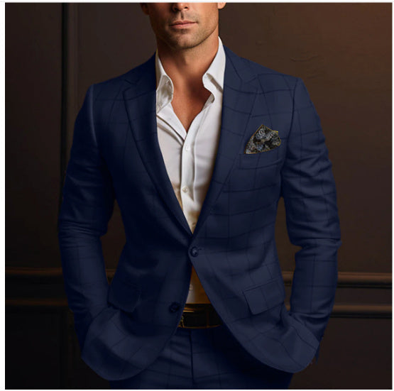 Men's Striped Blazer Casual Slim Fit